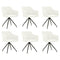 Swen Studio -  Swivel Dining Chairs 6 pcs Cream Fabric (UK/IE/FI/NO only) (3x331510)